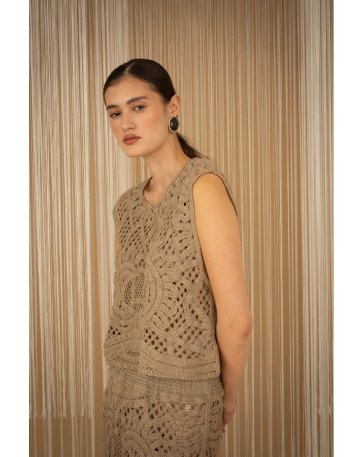 PHILIA LOFT ΠΛΕΚΤΟ ΑΜΑΝΙΚΟ ΤΟΠ F02O0229