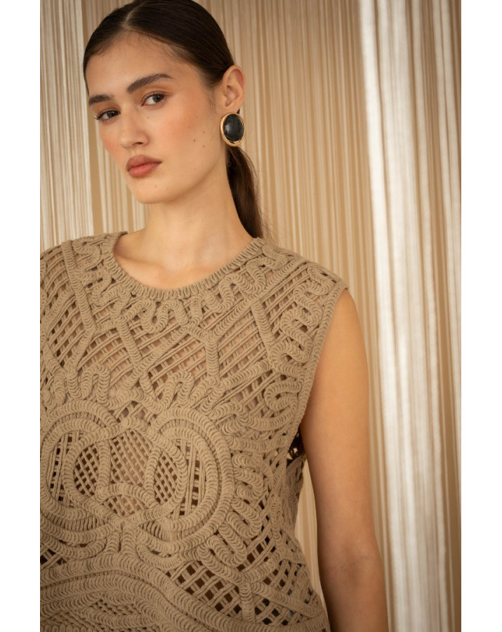 PHILIA LOFT ΠΛΕΚΤΟ ΑΜΑΝΙΚΟ ΤΟΠ F02O0229