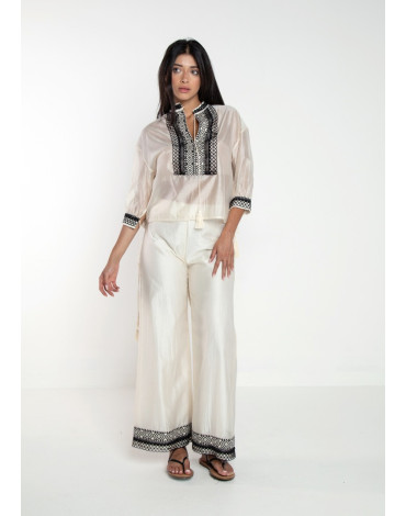 LOKITA ΠΑΝΤΕΛΟΝΑ ΕΚΡΟΥ  ΜΕΤΑΞΩΤΗ ΜΕ ΚΕΝΤΗΜΑ ΣΤΟ ΤΕΛΕΙΩΜΑ LOK0096/1265/MLSSPR