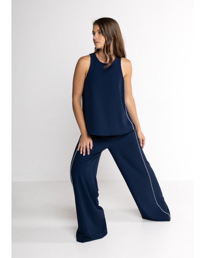 LOKITA Παντελόνα φαρδία με ρίγα στο πλάι