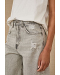 SOUVENIR Tζιν Ξεβαμένο γκρι cotton a0141s0025